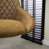 Office chair Emily Microfibre Dimehouse Cognac LxWxH 75x61x52 Microfiber Atmospheric photo detail