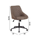 Office chair Emily Microfibre Dimehouse Green LxWxH 75x61x52 Microfiber White photo size indication