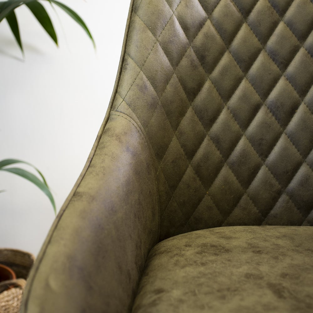 Office chair Emily Microfibre Dimehouse Green LxWxH 75x61x52 Microfiber Atmospheric photo detail