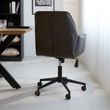 Office chair Novan Dimehouse Anthracite LxWxH 72x63x58 Fabric Atmospheric photo diagonal rear view