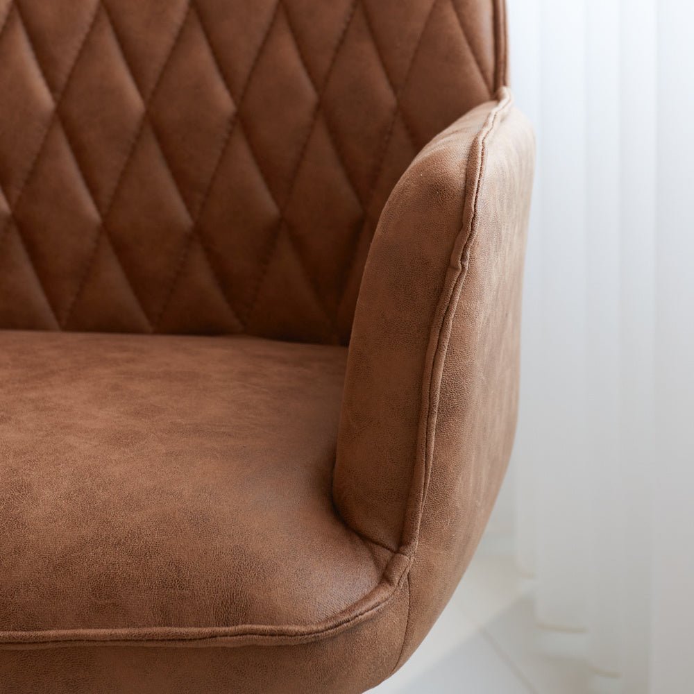 Office chair Novan Dimehouse Cognac LxWxH 72x63x58 Fabric Atmospheric photo detail