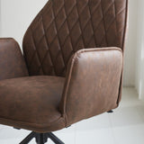 Dining room chair Novan Microfibre Dimehouse Brown LxWxH 71x64x56 Fabric Atmospheric photo detail