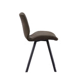 Dining room chair Barry Dimehouse Green LxWxH 69x66x48 Faux leather White photo side view