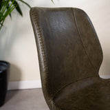 Dining room chair Barry Dimehouse Green LxWxH 69x66x48 Faux leather Atmospheric photo detail