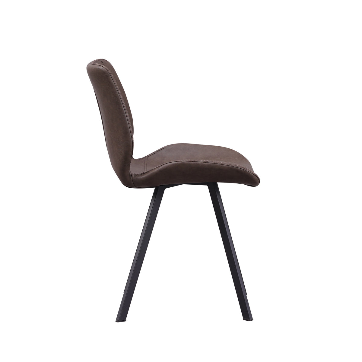 Dining room chair Barry Dimehouse Taupe LxWxH 69x66x48 Faux leather White photo side view