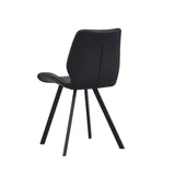 Dining room chair Barry Dimehouse Black LxWxH 69x66x48 Faux leather White photo diagonal rear view