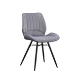 Dining room chair Beau velvet Dimehouse Anthracite LxWxH 71x67x49 Fabric White photo diagonal front view