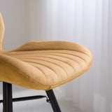 Dining room chair Beau velvet Dimehouse Yellow LxWxH 71x67x49 Fabric Atmospheric photo detail