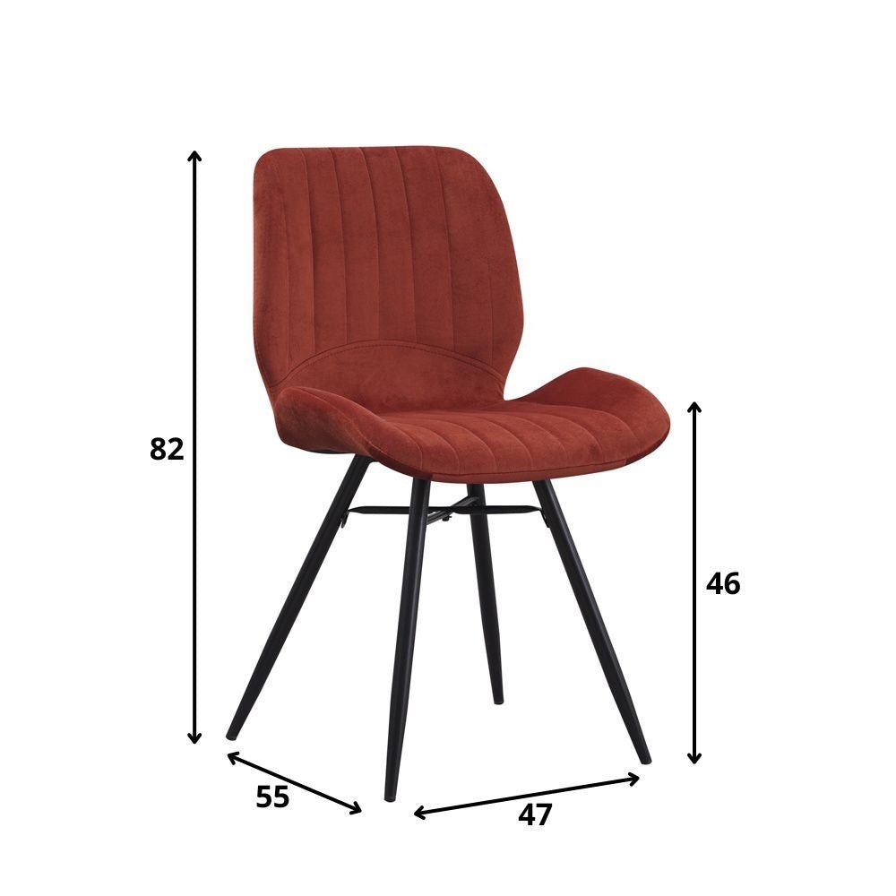 Dining room chair Beau velvet Dimehouse Copper LxWxH 71x67x49 Fabric White photo size indication