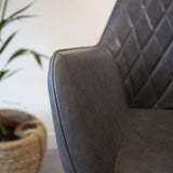 Dining room chair Cara Dimehouse Anthracite LxWxH 78x65x57 Faux leather Atmospheric photo detail