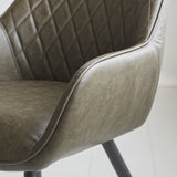 Dining room chair Cara Dimehouse Green LxWxH 78x65x57 Faux leather Atmospheric photo detail