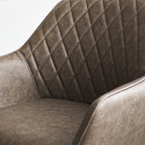 Dining room chair Cara Dimehouse Taupe LxWxH 78x65x57 Faux leather Atmospheric photo detail
