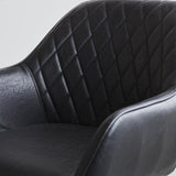 Dining room chair Cara Dimehouse Black LxWxH 78x65x57 Faux leather Atmospheric photo detail