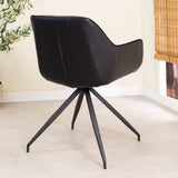 Dining room chair Gian Dimehouse Black LxWxH 73x65x50 Faux leather Atmospheric photo diagonal rear view