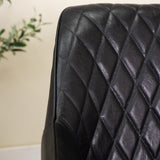 Dining room chair Gian Dimehouse Black LxWxH 73x65x50 Faux leather Atmospheric photo detail