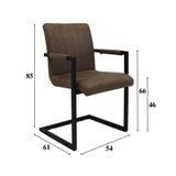Dining room chair Jackson Dimehouse Taupe LxWxH 71x58x54 Fabric White photo size indication