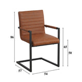 Dining room chair Kuba Dimehouse Cognac LxWxH 71x59x58 Faux leather White photo size indication