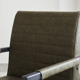 Dining room chair Kuba Dimehouse Green LxWxH 71x59x58 Faux leather Atmospheric photo detail