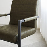 Dining room chair Kuba Dimehouse Green LxWxH 71x59x58 Faux leather Atmospheric photo detail
