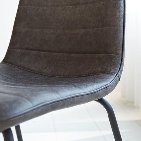 Dining room chair Mark Dimehouse Anthracite LxWxH 74x56x54 Faux leather Atmospheric photo detail
