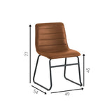 Dining room chair Mark Dimehouse Cognac LxWxH 74x56x54 Faux leather White photo size indication