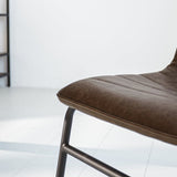 Dining room chair Mark Dimehouse Taupe LxWxH 74x56x54 Faux leather Atmospheric photo detail