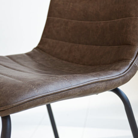 Dining room chair Mark Dimehouse Taupe LxWxH 74x56x54 Faux leather Atmospheric photo detail