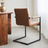Dining room chair Ruben Dimehouse Cognac LxWxH 71x59x58 Faux leather Atmospheric photo diagonal rear view