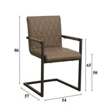 Dining room chair Ruben Dimehouse Taupe LxWxH 71x59x58 Faux leather White photo size indication