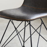 Dining room chair Viano Dimehouse Anthracite LxWxH 64x61x52 Faux leather Detail photo frame