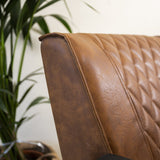 Armchair Peter Dimehouse Cognac LxWxH 68x62x45 Faux leather Atmospheric photo detail
