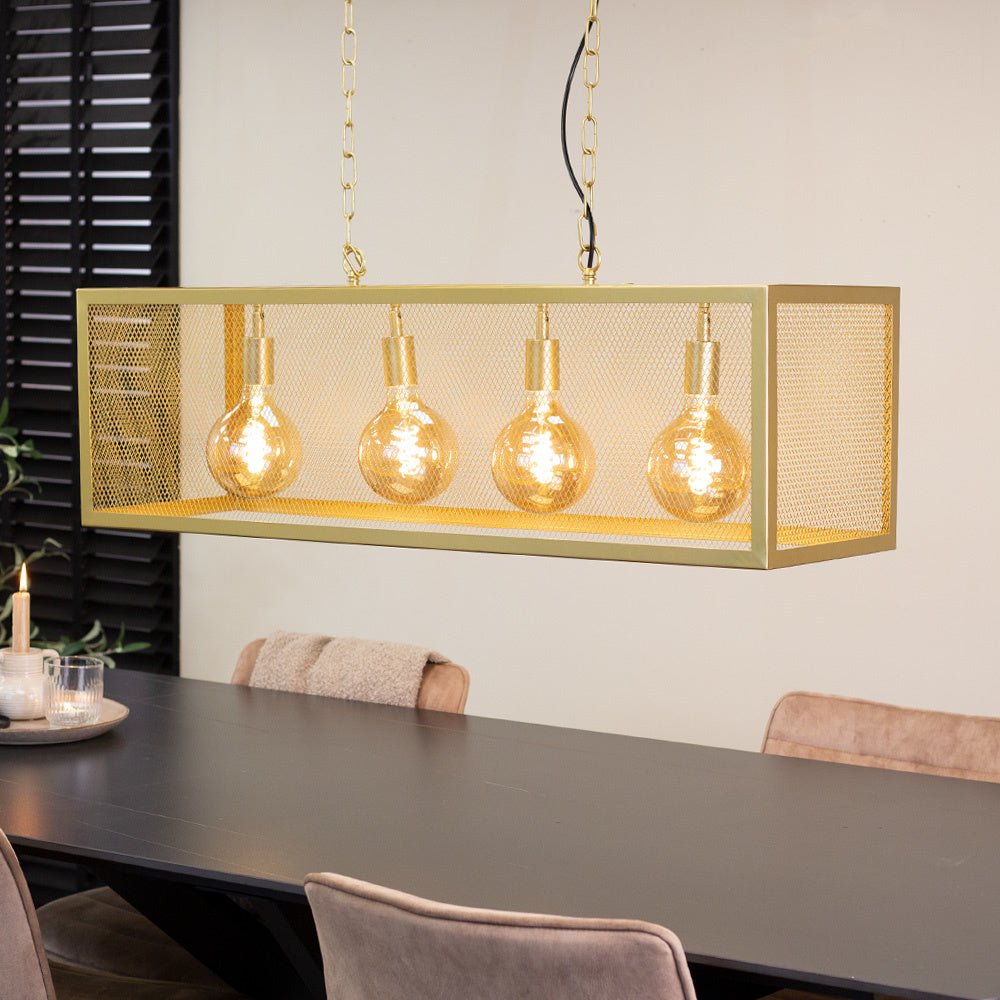 Duncan hanging lamp Dimehouse Gold LxWxH 105x41x36 Metal Atmospheric photo diagonal front view