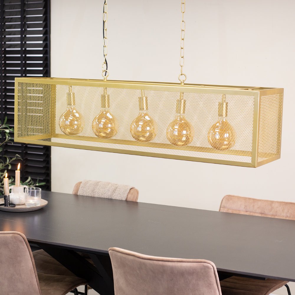 Duncan hanging lamp Dimehouse Gold LxWxH 125x41x36 Metal Atmospheric photo diagonal front view