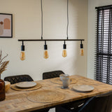 Hanging lamp Glenn Dimehouse Black LxWxH 103x14x7 Metal Atmospheric photo diagonal front view