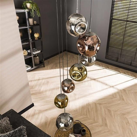 Hanging lamp Ada DH Interior Silver LxWxH 71x60x57 Silver Ambient photo diagonal front view