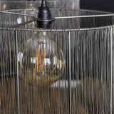 Hanging lamp Luis DH Interior Black LxWxH 90x45x28 Nickel Atmospheric photo diagonal front view