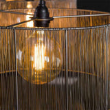 Hanging lamp Luis DH Interior Black LxWxH 90x45x28 Nickel Atmospheric photo diagonal front view