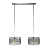 Hanging lamp Luis DH Interior Black LxWxH 90x45x28 Nickel White photo front view