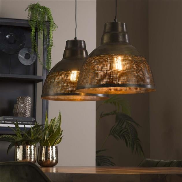 Hanging lamp Luisa DH Interior Bronze LxWxH 79x42x37 Bronze Atmospheric photo diagonal front view