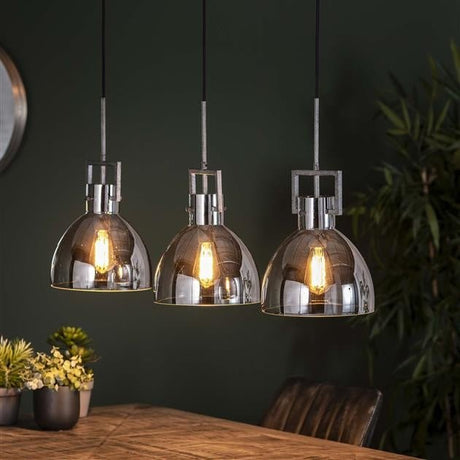 Hanging lamp Marie DH Interior Silver LxWxH 98x47x34 Silver Atmospheric photo diagonal front view