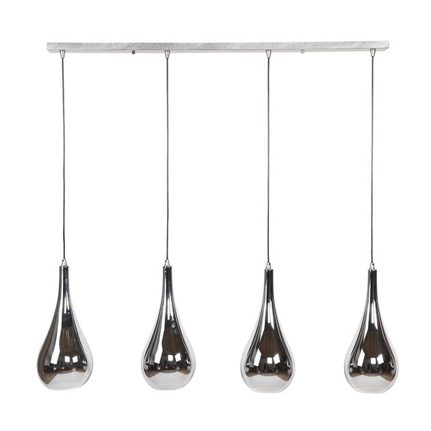 Hanging lamp Mex DH Interior Chromed LxWxH 124x61x32 Glass White photo front view