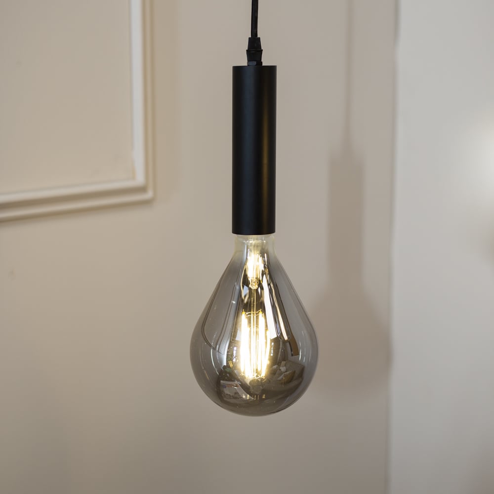 Miles Smokey hanging lamp Dimehouse Anthracite LxWxH 29x22x22 Glass Atmospheric photo front view