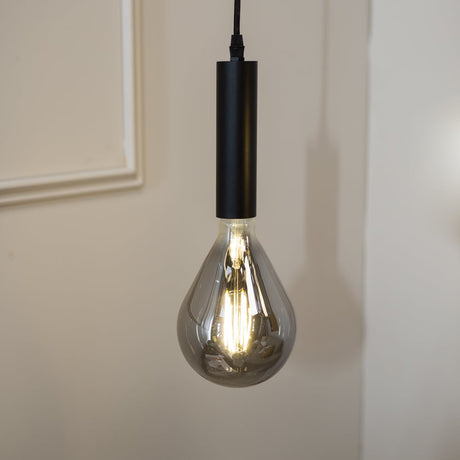 Miles Smokey hanging lamp Dimehouse Anthracite LxWxH 29x22x22 Glass Atmospheric photo front view