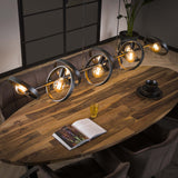 Hanging lamp Otan DH Interior Charcoal LxWxH 168x44x19 Metal Atmospheric photo diagonal front view
