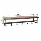 Coat rack Daya DH Interior Saja LxWxH 105x30x30 Saja wood White photo size indication