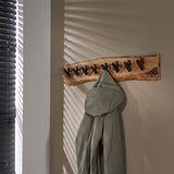 Coat rack Levi DH Interior Acacia LxWxH 92x21x15 Acacia wood Atmospheric photo in situation