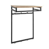 Coat rack Henry DH Interior Acacia LxWxH 85x60x38 Acacia wood White photo diagonal front view