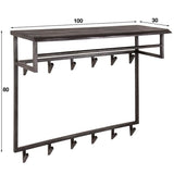 Coat rack Yme DH Interior Acacia LxWxH 92x84x50 Acacia wood White photo size indication