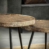 Coffee table Aron DH Interior Bronze LxWxH 80x80x13 Bronze Atmospheric photo diagonal front view