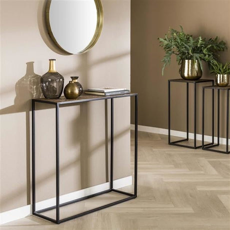 Dressing table Lizzy DH Interior Bronze LxWxH 82x80x30 Bronze Atmospheric photo diagonal front view